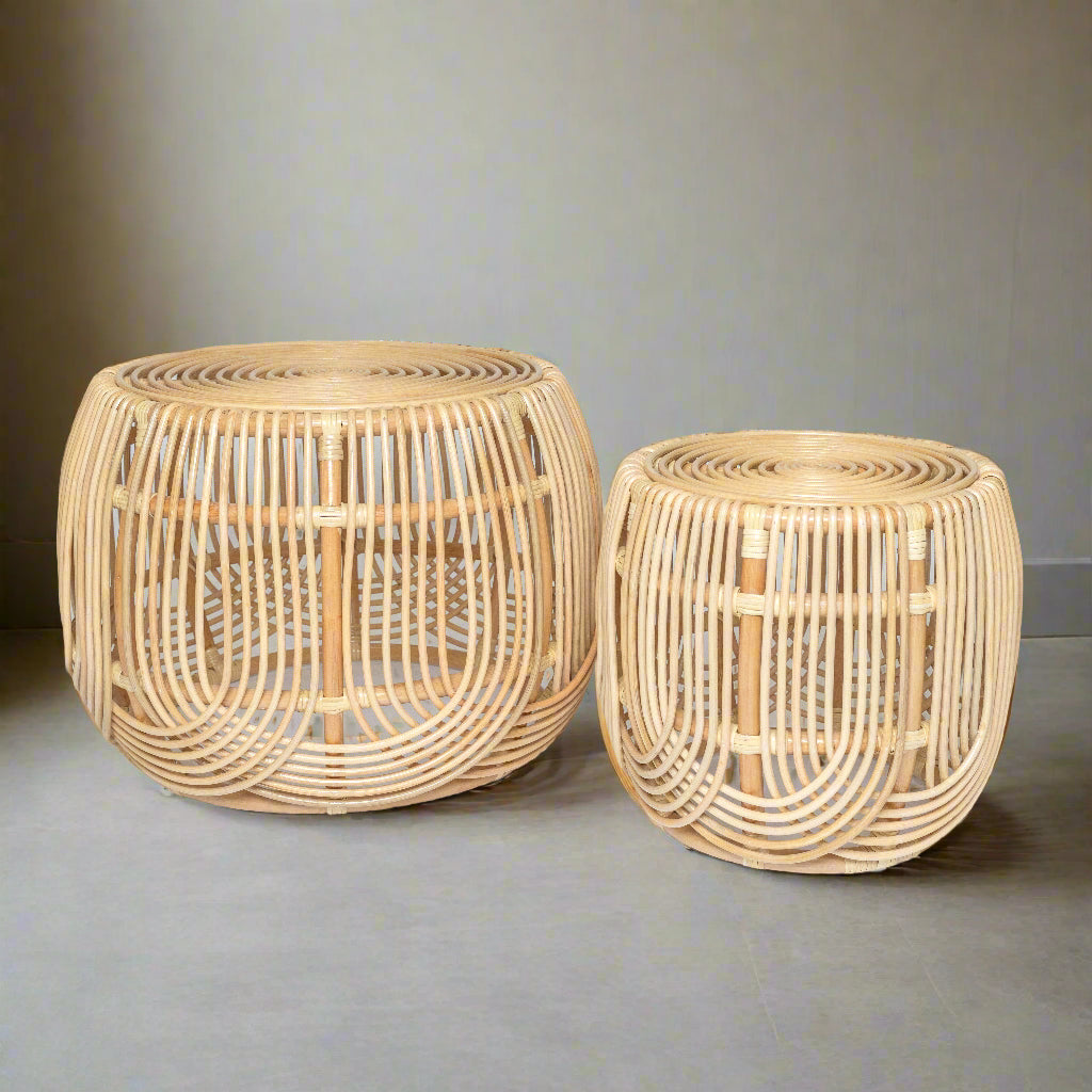 NAPA Rattan Nesting Tables/Stools