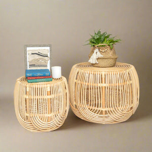 NAPA Rattan Nesting Tables/Stools