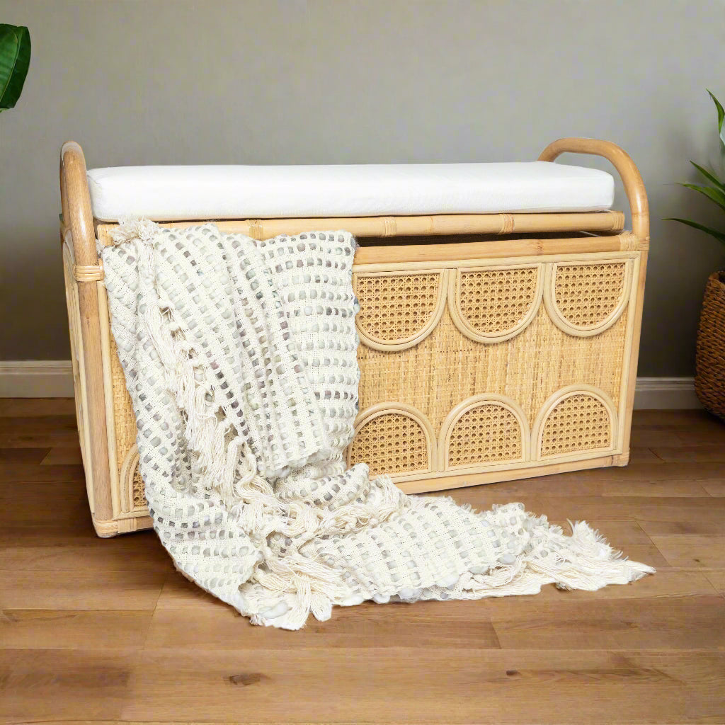 MIRAGE Rattan Storage Bench