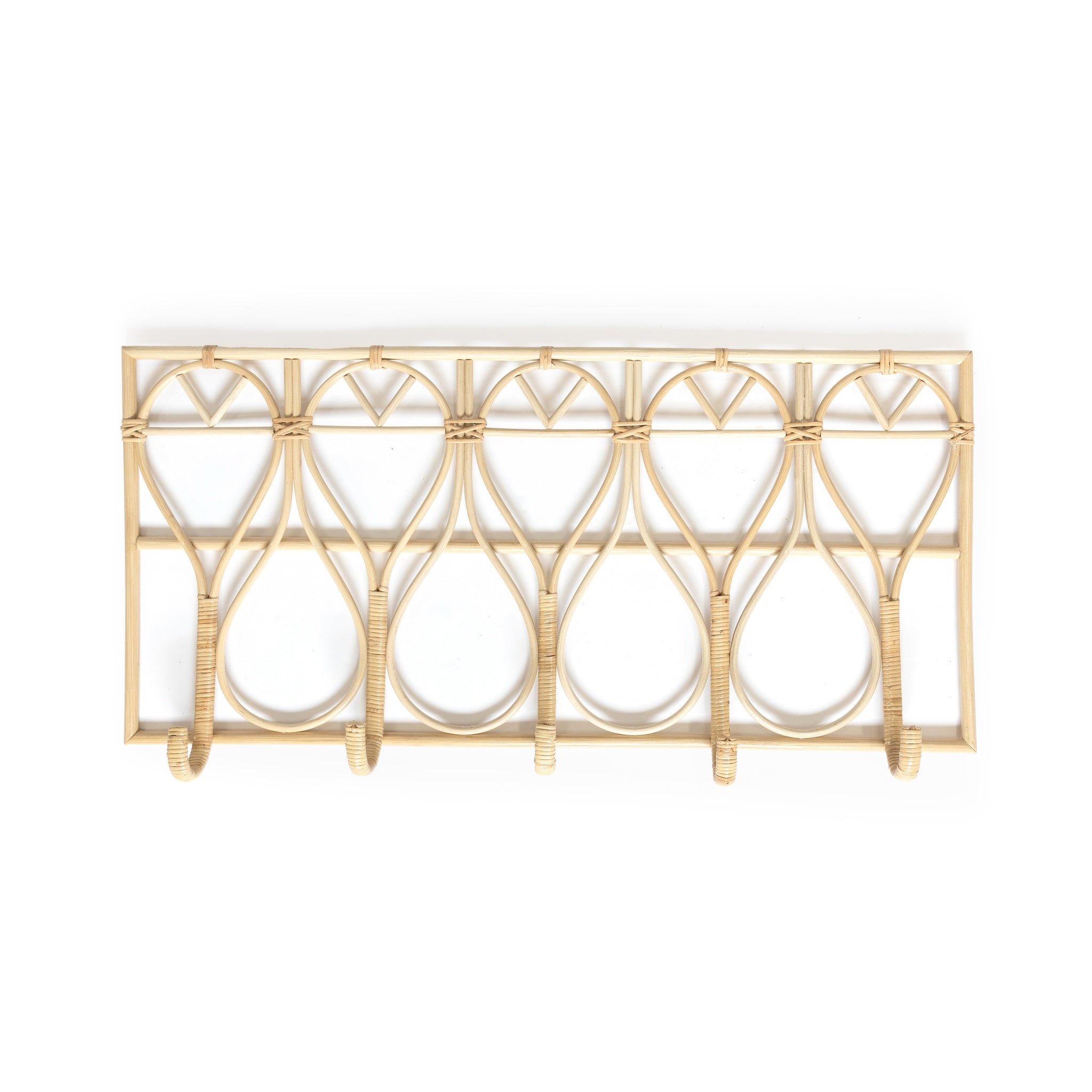 PETAL Rattan Wall Hook Rack