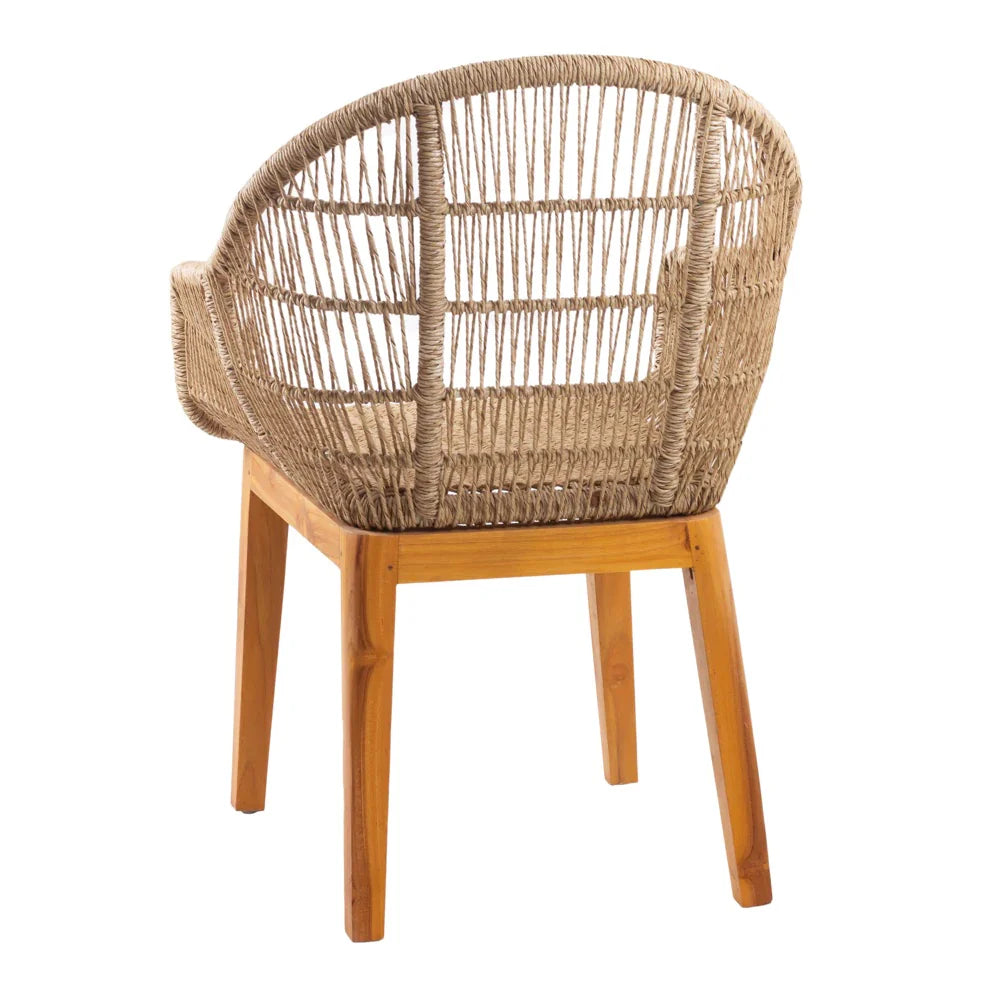 ALMOND Dining Chair Woven Cord