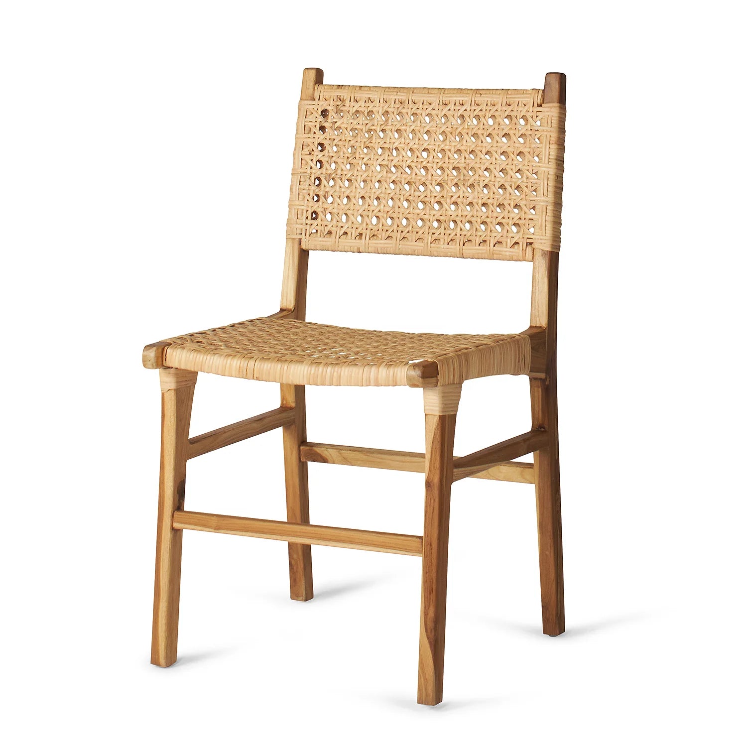 NASI Teak Rattan Dining Chair with Cane