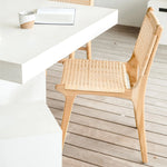 Load image into Gallery viewer, NASI Teak Rattan Dining Chair with Cane
