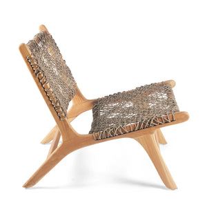 SEVILLE Woven Cord Teak Lounge Chair