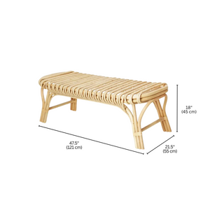 CHENILLE Rattan Bench