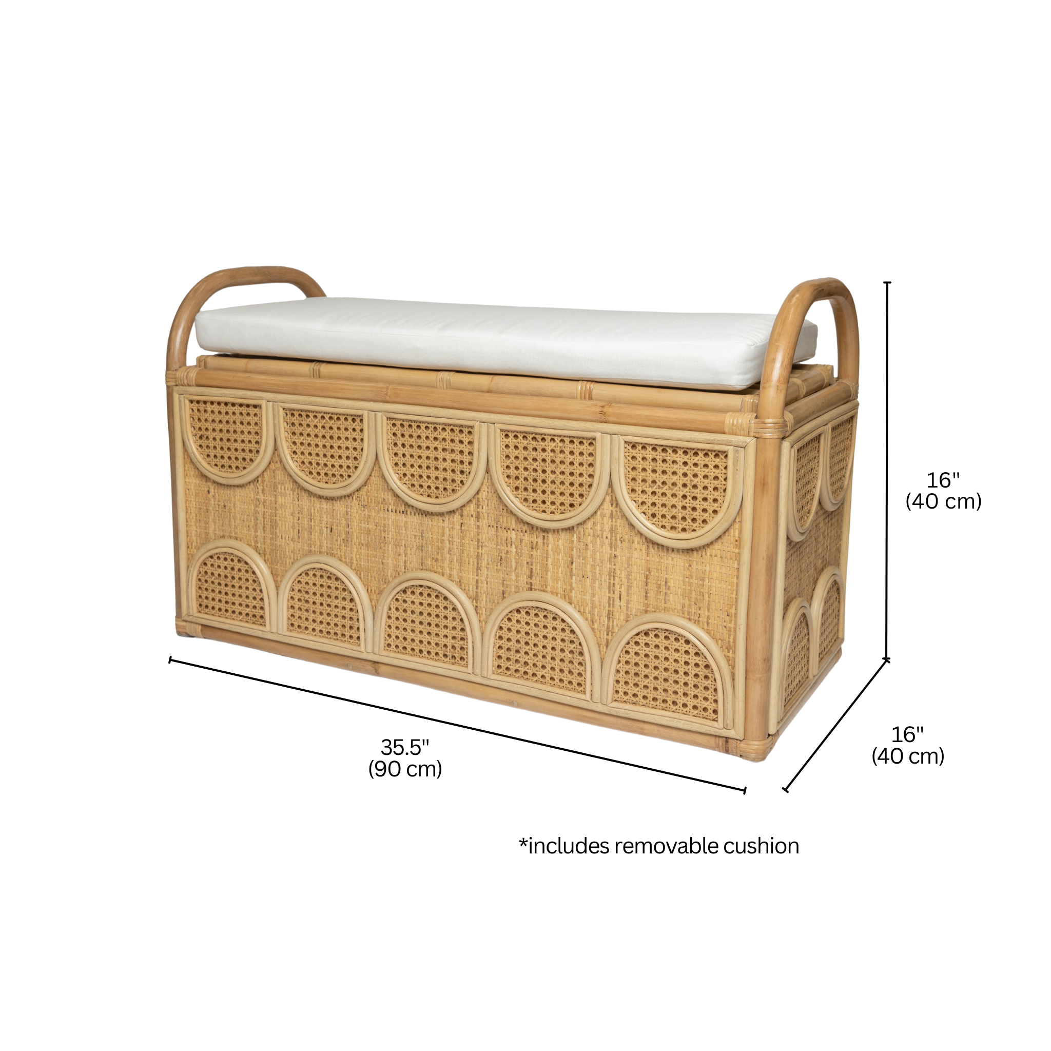 MIRAGE Rattan Storage Bench