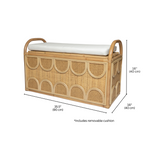 Load image into Gallery viewer, MIRAGE Rattan Storage Bench
