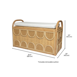 MIRAGE Rattan Storage Bench