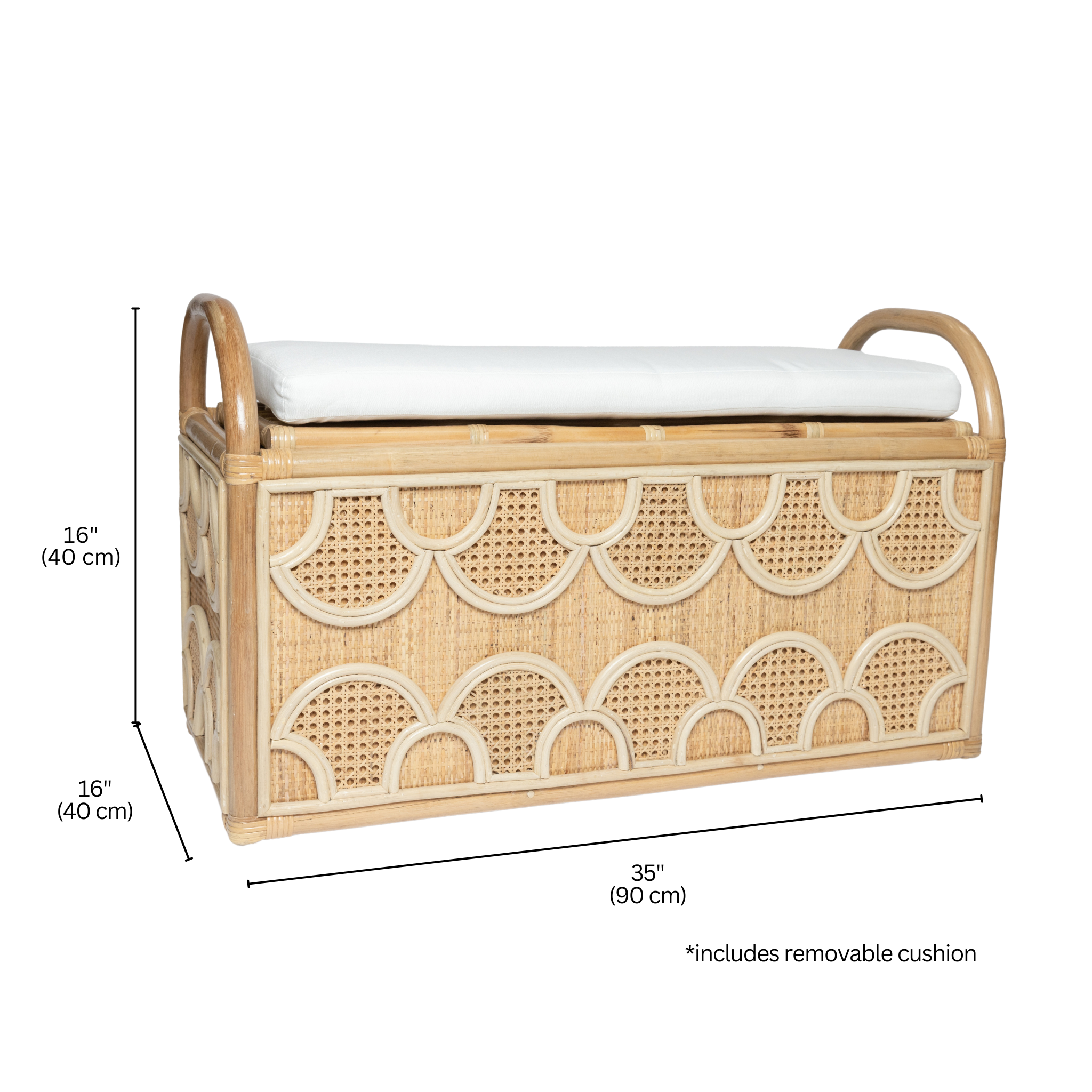 SOLSTICE Rattan Storage Bench